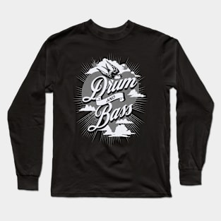 DRUM AND BASS - Heart of the Bass Vintage (grey) Long Sleeve T-Shirt